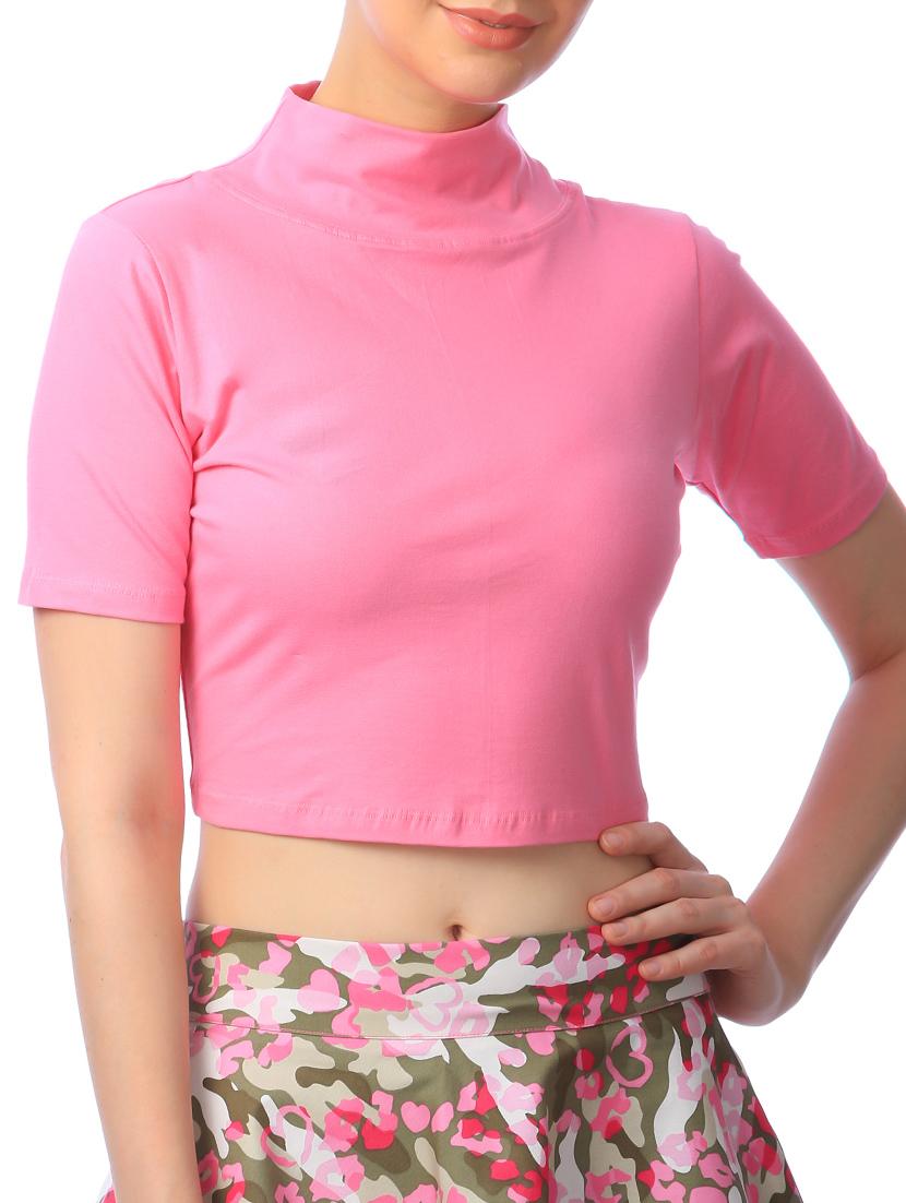 pink cotton crop top - 11269481 -  Standard Image - 1