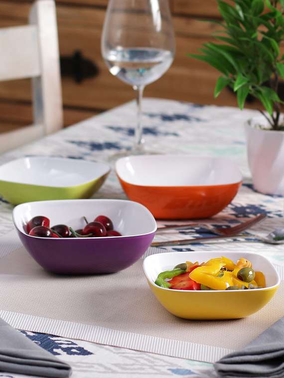machi multicolour melamine  bowl - set of 4