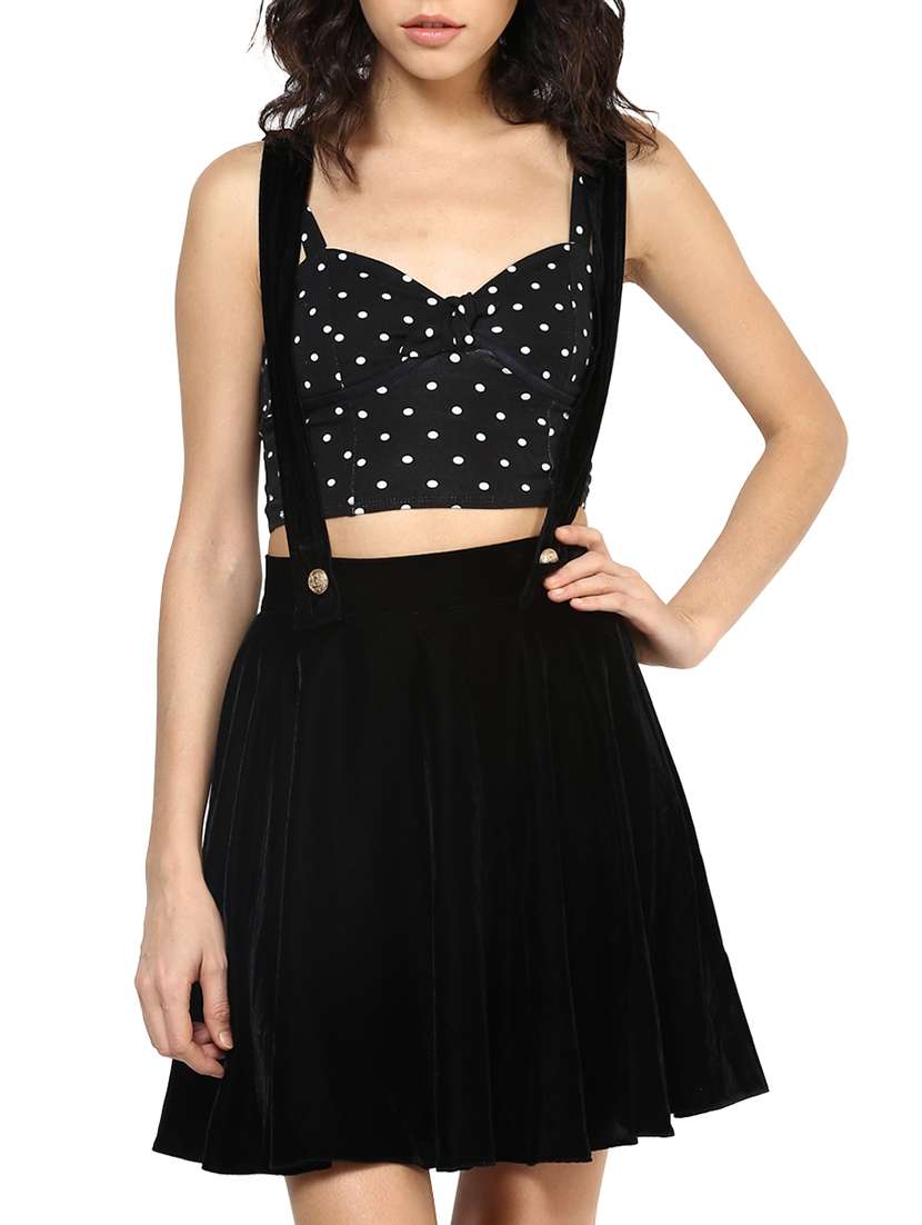 solid black velvet skirt