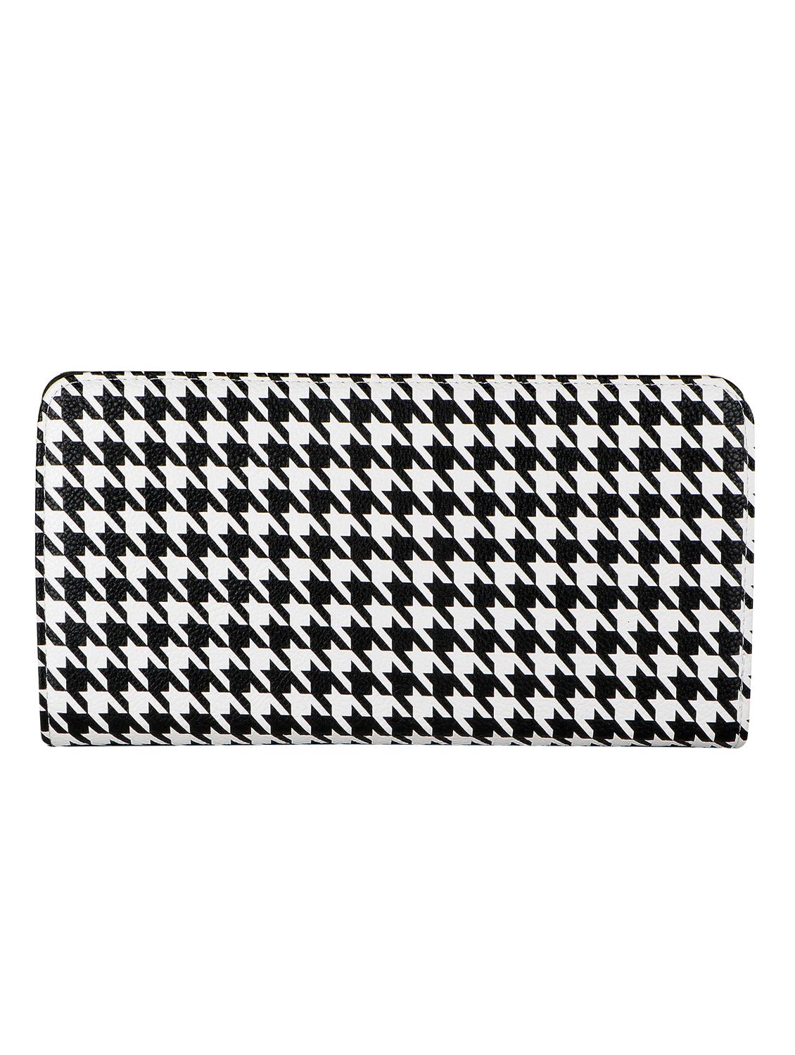monochrome houndstooth printed clutch - 11279726 -  Standard Image - 1