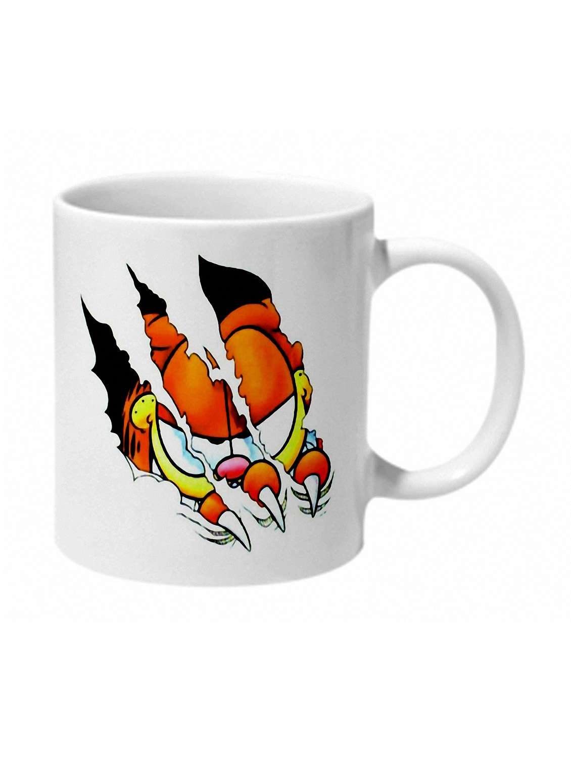 white garfield printed ceramic mug
