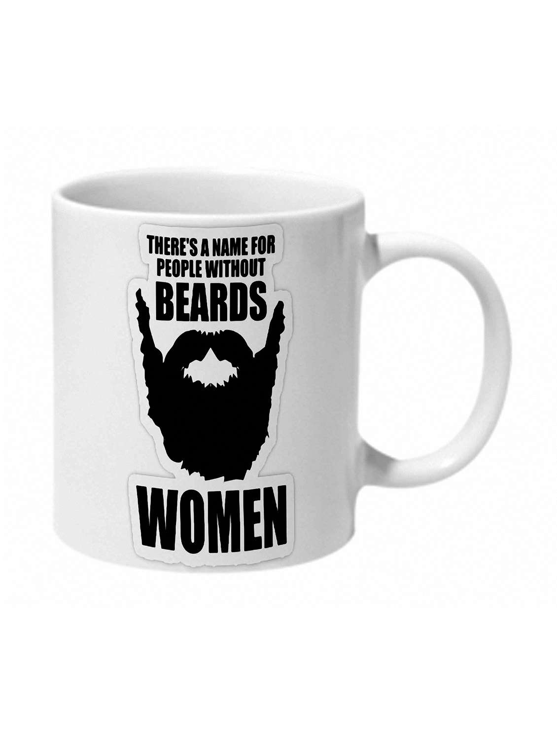 mooch wale theres a name for people without beards women ceramic mug