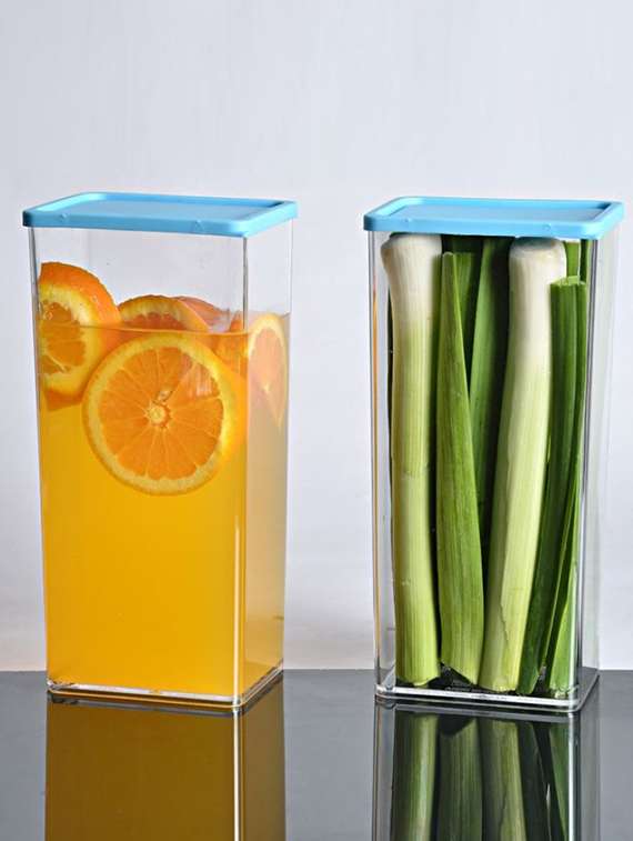 plastic transparent container set of 2