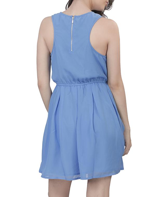 blue polyester shift dress - 11297549 - Standard Image - 1