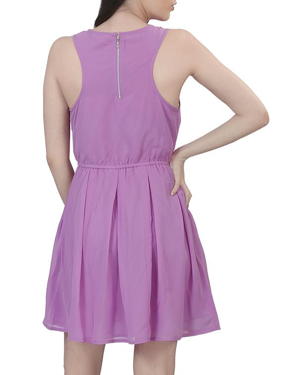 purple fit and flare dress - 11297550 -  Standard Image - 1