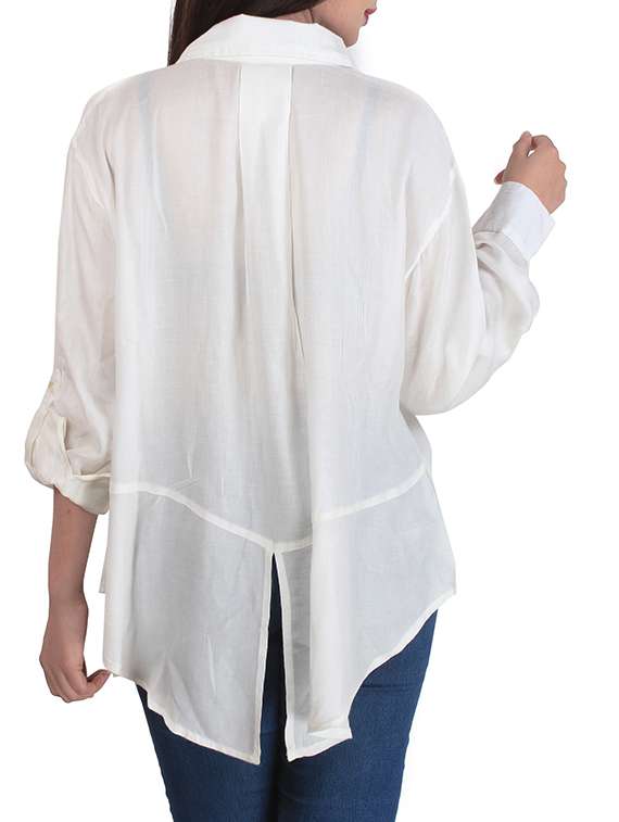 white viscose shirt - 11297563 -  Standard Image - 1