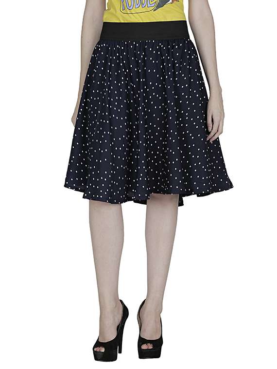navy blue polyester aline skirts