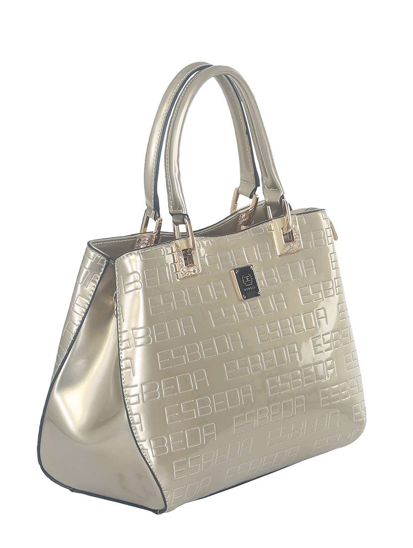 gold faux leather handbag - 11369650 -  Standard Image - 4