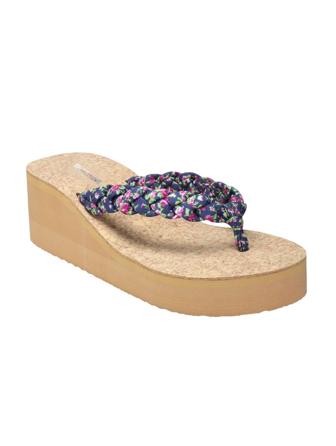 blue and beige rubber wedge