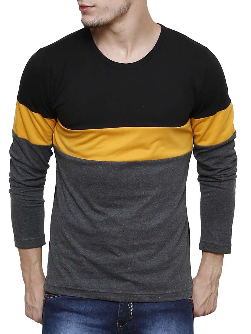 colour block cotton t-shirt