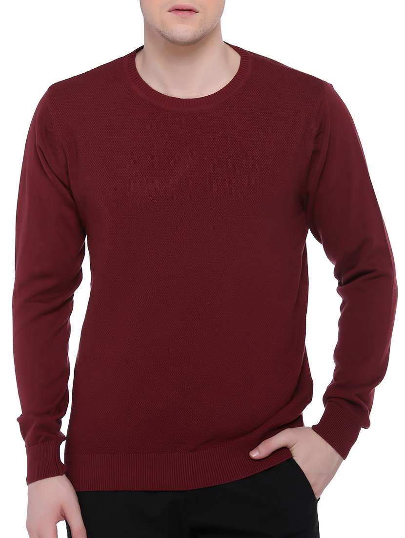 red cotton pullover