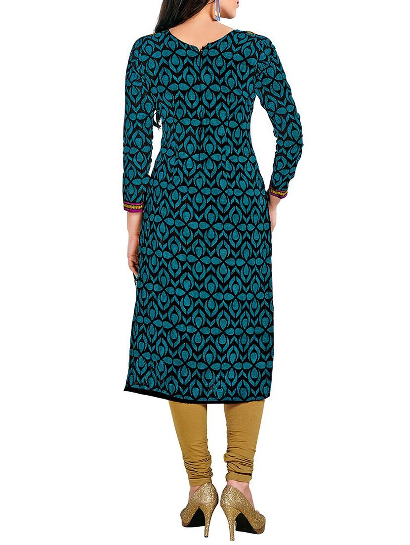 blue cotton dress material - 11423701 - Standard Image - 1