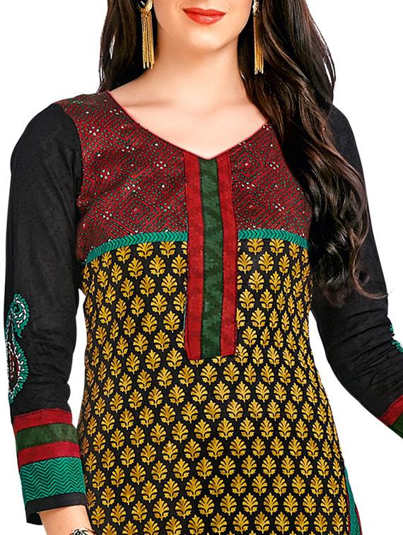 multi colored  cotton dress material - 11423709 -  Standard Image - 1