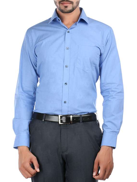 light blue cotton casual shirt