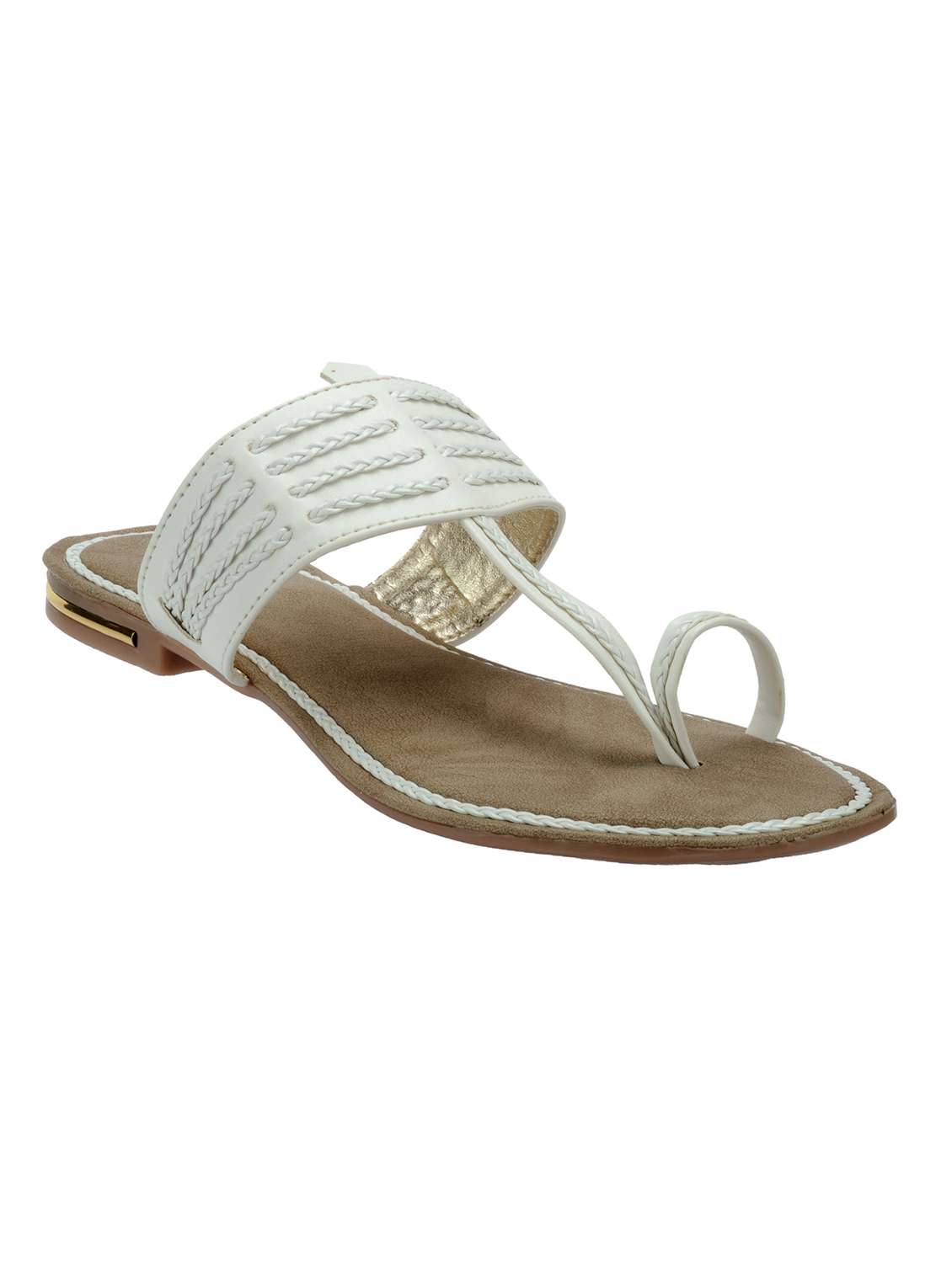 white rexene kolhapuri