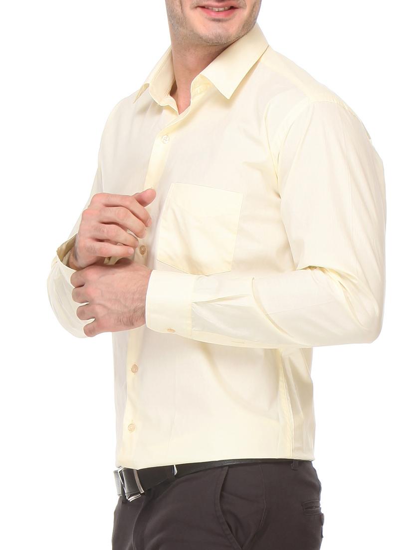 yellow cotton formal shirt - 11439037 - Standard Image - 1