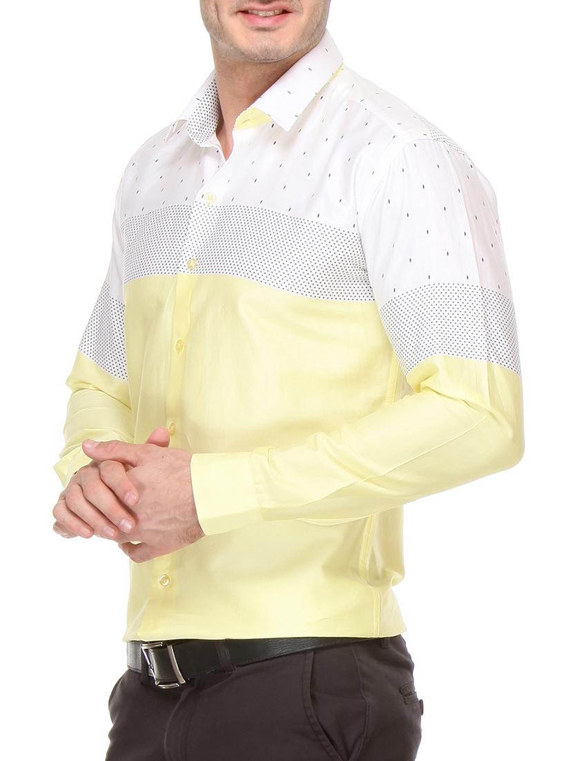 yellow cotton formal shirt - 11439044 - Standard Image - 1