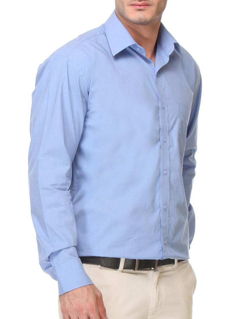 light blue cotton formal shirt - 11439058 - Standard Image - 1