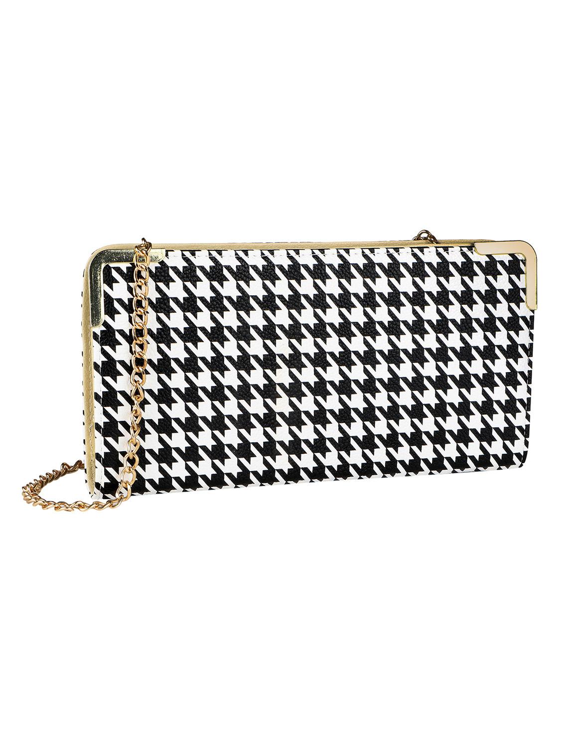 black leatherette clutch - 11458902 - Standard Image - 4