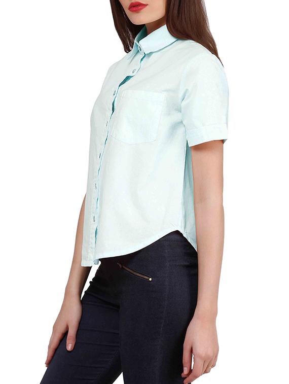 grey cotton regular shirt - 11459264 - Standard Image - 1