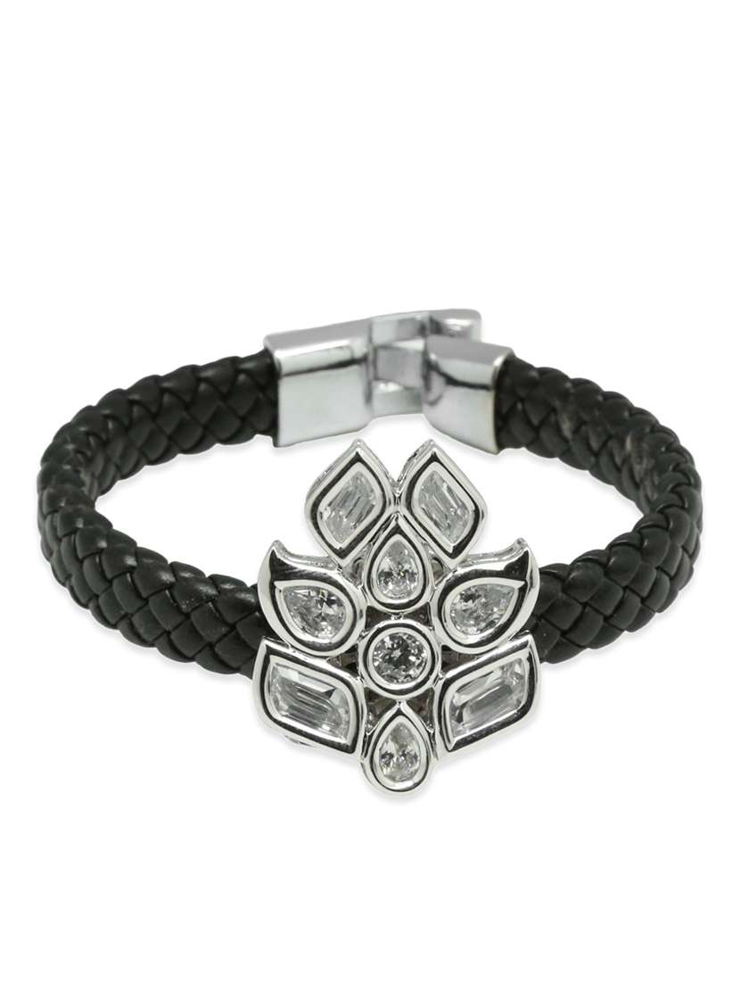 black brass stoned bracelet