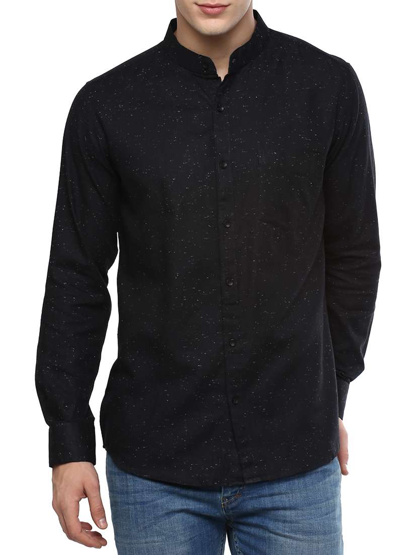 black cotton casual shirt