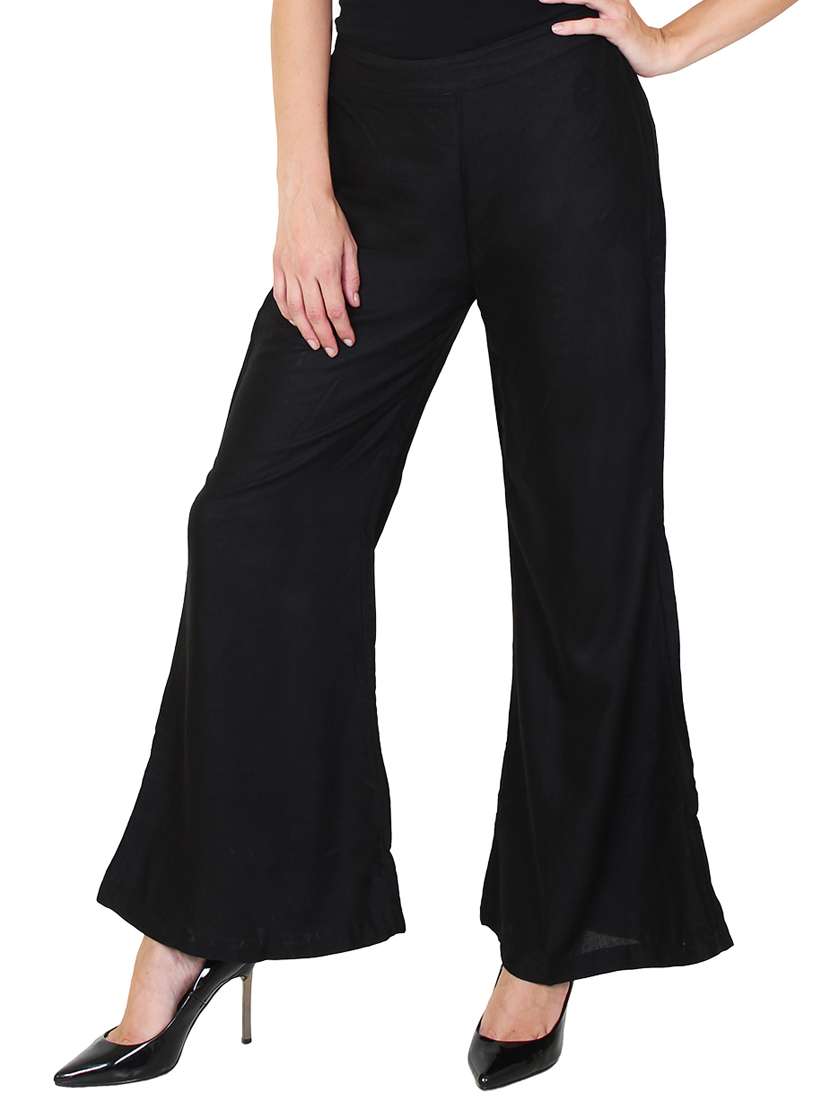 high rise straight palazzo 