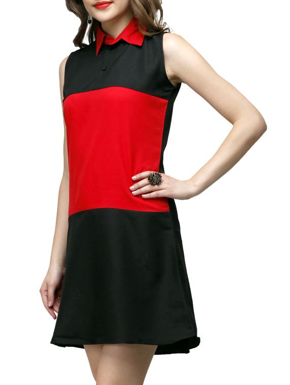 women's color block dress - 11478940 - Standard Image - 1