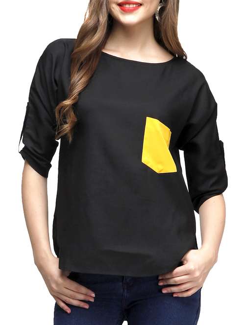 women's straight round neck top - 11478971 -  Standard Image - 0