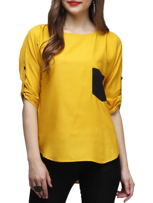 women's high-low round neck top - 11478972 -  Standard Image - 0