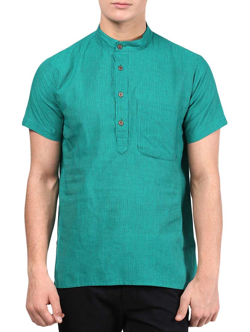 blue cotton kurta