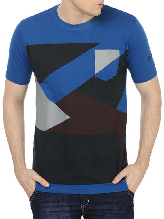 blue cotton blend tshirt