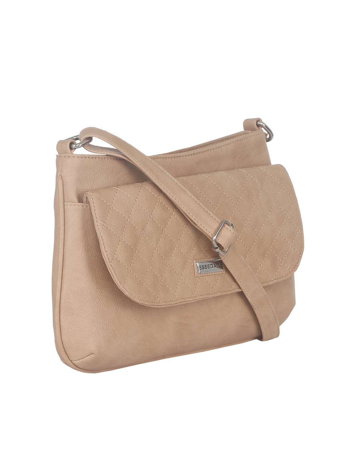 beige synthetic leather sling bag - 11507248 - Standard Image - 4
