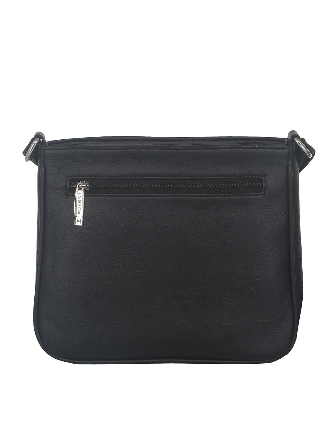 black solid regular sling bag - 11507251 - Standard Image - 1