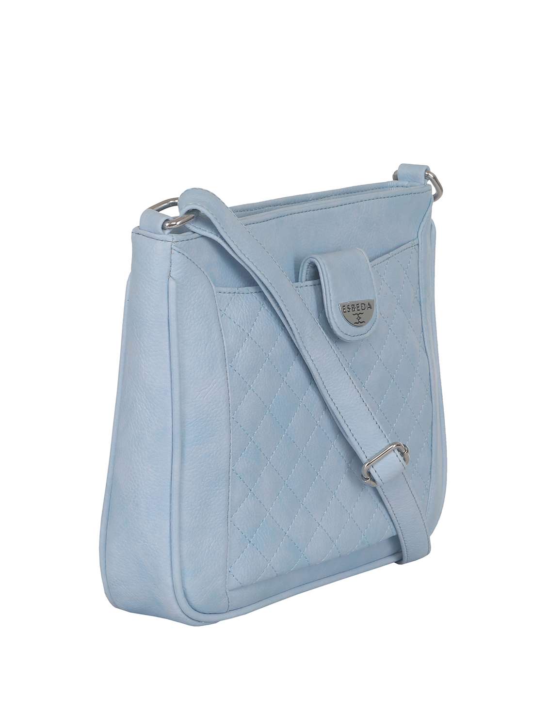 light blue solid regular sling bag - 11507252 - Standard Image - 4