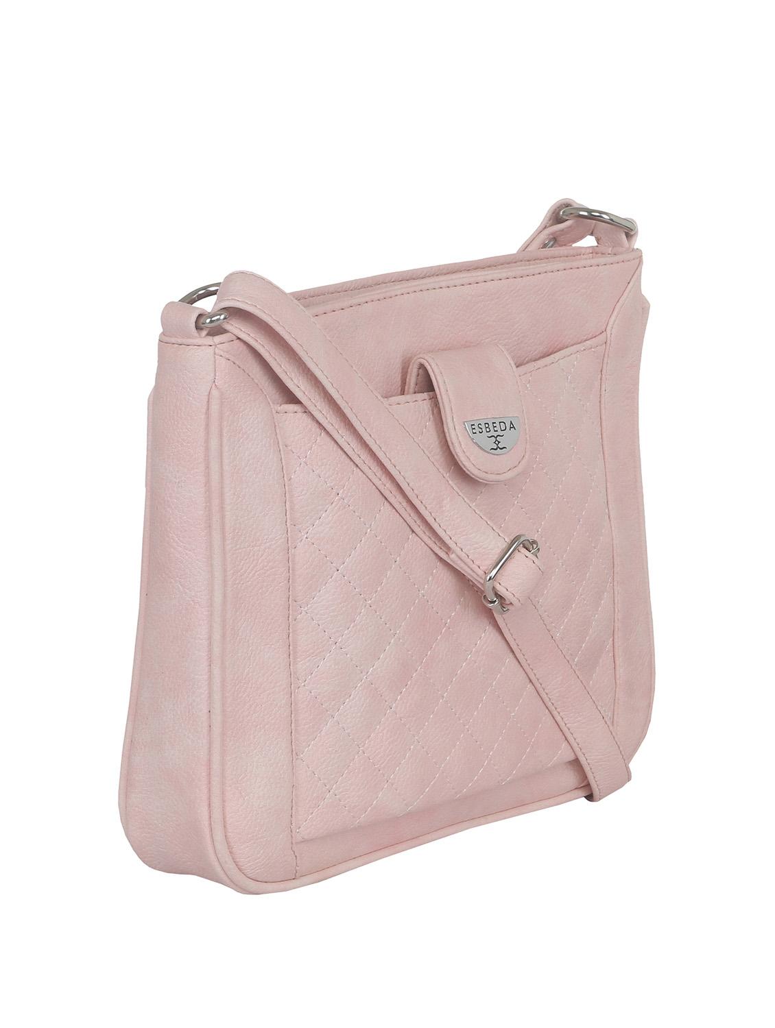 pink synthetic leather sling bag - 11507255 - Standard Image - 4