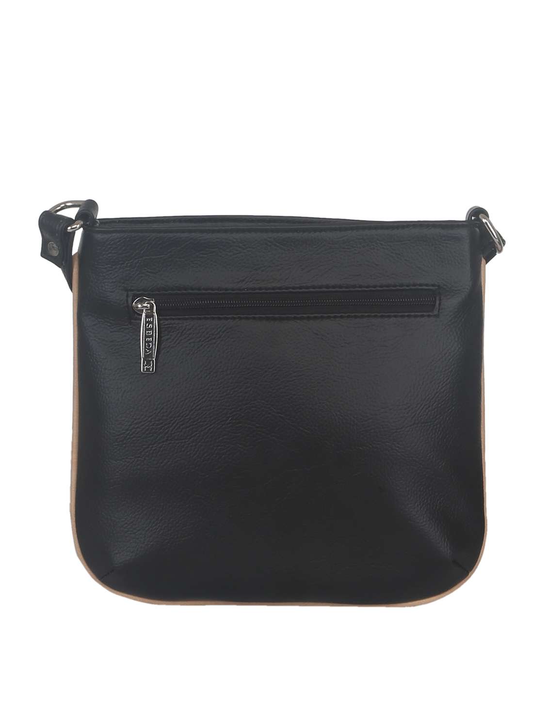 black synthetic leather sling bag - 11507261 -  Standard Image - 1
