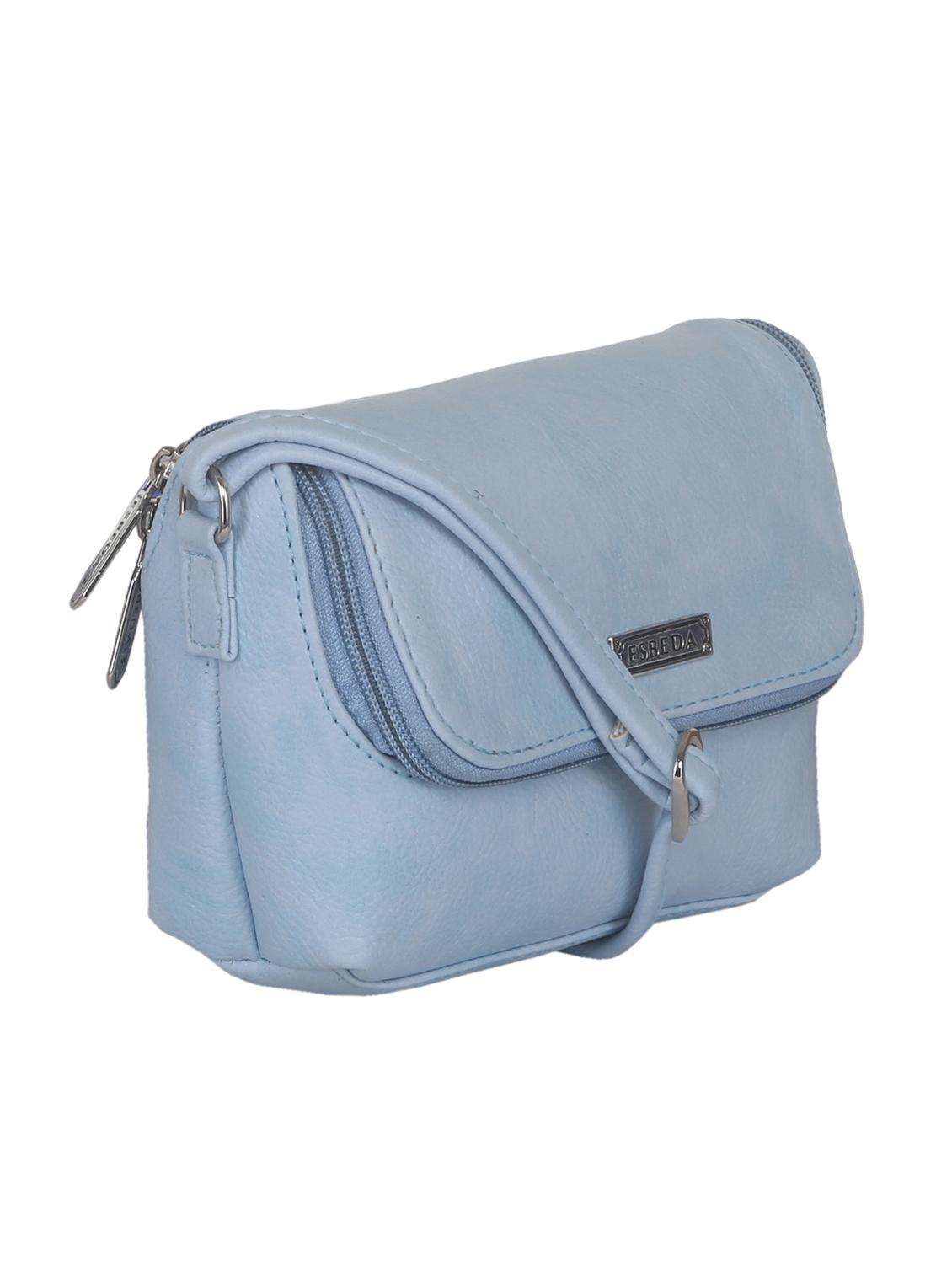 light blue solid regular sling bag - 11507268 - Standard Image - 4