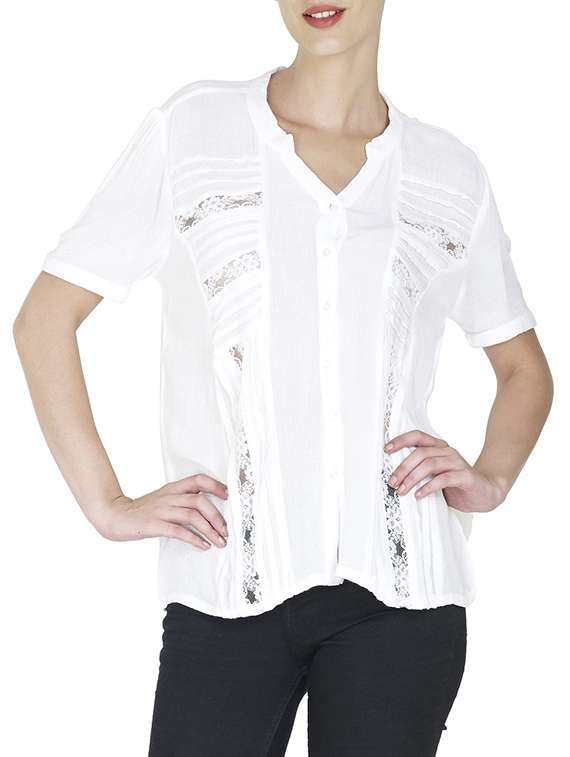 white viscose shirt