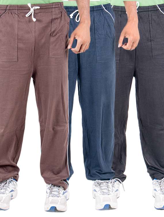 multi colored cotton  full length track pant
