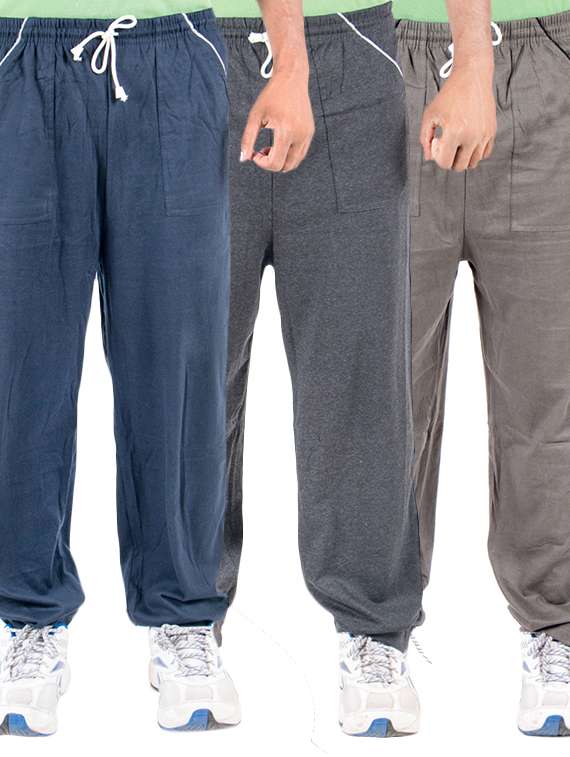 multi colored cotton  full length track pant