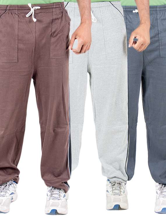 multi colored cotton  full length track pant