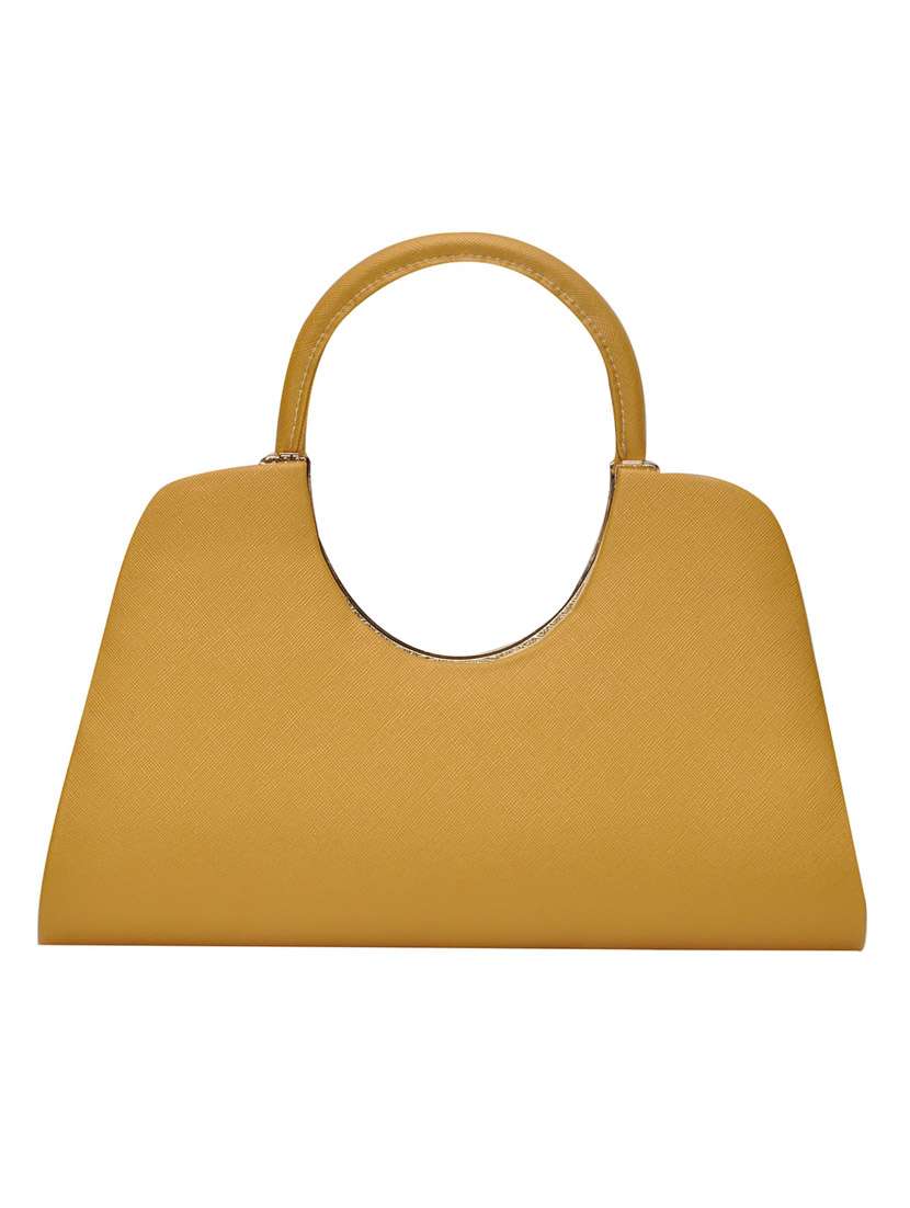 yellow leatherette handbag - 11519169 - Standard Image - 1