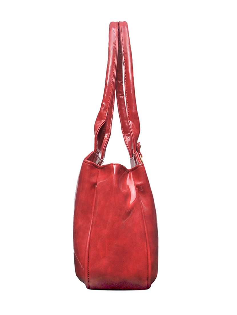 red leatherette handbag - 11519176 -  Standard Image - 4