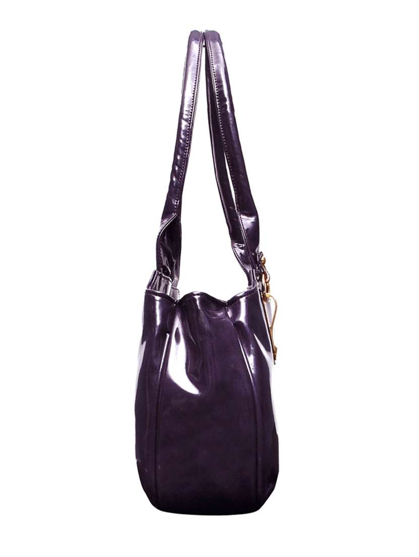purple leatherette handbag - 11519178 -  Standard Image - 4
