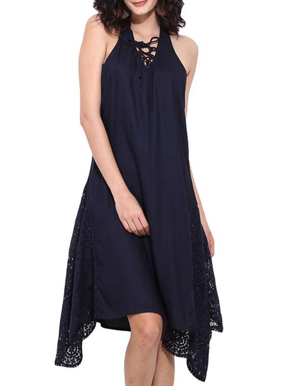 blue cotton dress