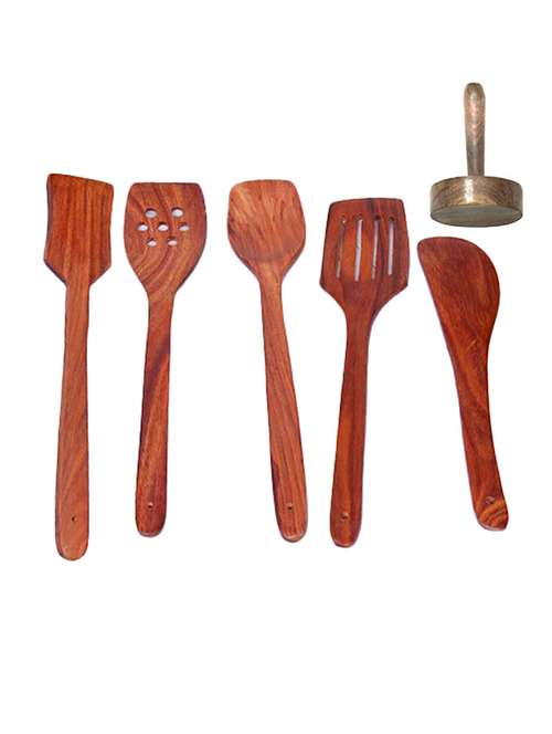 brown wood kitchen tool set - 11544280 - Standard Image - 0