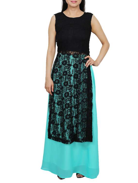 set of long top with long skirt