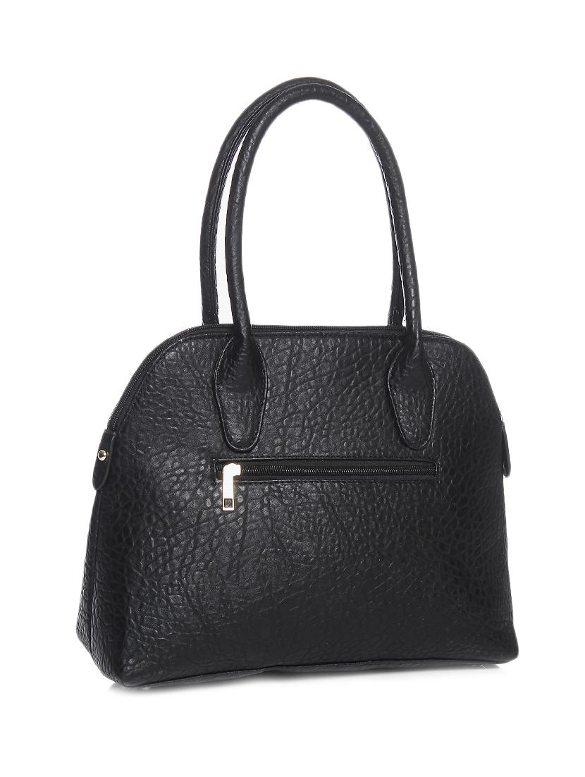 solid black faux leather handbag - 11567772 -  Standard Image - 1