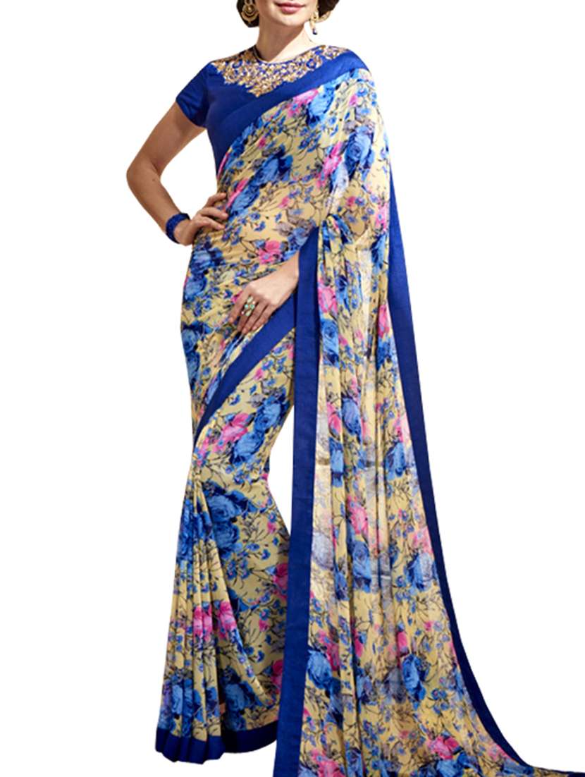 multi georgette saree